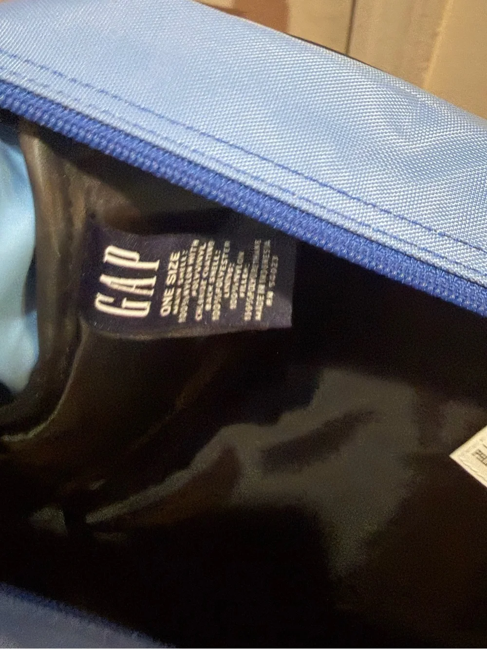 NWT GAP Light Blue and Gray Padded Messenger Bag